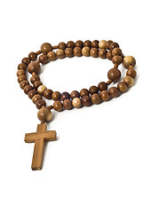 Image showing Beads isolated over white with focus on christ