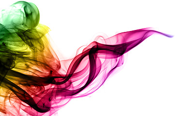 Image showing Bright fume abstract colored with gradient 