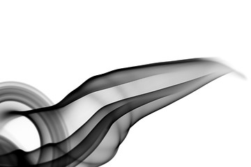Image showing Black Abstract fume waves
