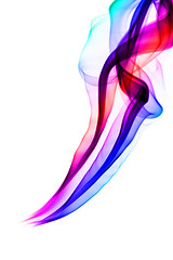 Image showing Colored puff of smoke curves 