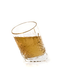 Image showing Crystal jigger with cognac