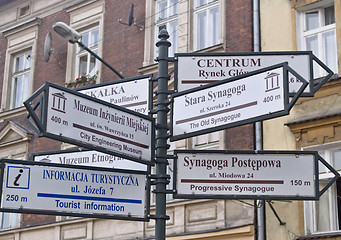 Image showing Guide signs in the street