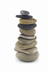 Image showing Stability - Balanced pebble stack