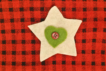 Image showing Star, heart and button