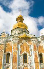 Image showing Kiev-Pecherskaya Laura. Orthodox church and blue sky 