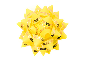 Image showing Beautiful yellow holiday ribbon
