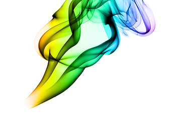Image showing Gradient colored smoke abstract pattern 