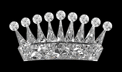 Image showing Side view of gemstone crown over black