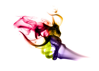 Image showing Magic colored smoke abstract shape 