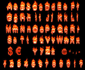 Image showing Burning Roman alphabet
