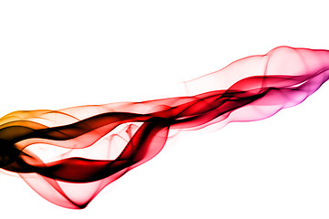 Image showing Gradient colored fume abstract shape