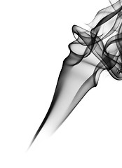Image showing Black and grey Abstract fume shapes 