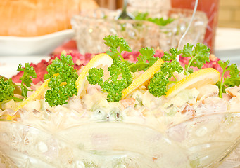 Image showing Salad with lemon - Banquet in the restaurant
