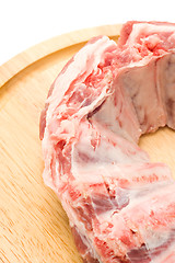 Image showing Uncooked Pork ribs with raw meat