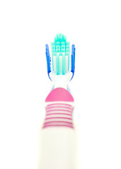 Image showing Healthy teeth - modern toothbrush on white 