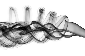 Image showing Abstract black fume waves 