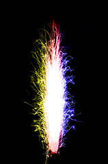 Image showing Colourfast birthday fireworks candle