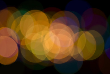 Image showing Festive Blurred colorful lights at night