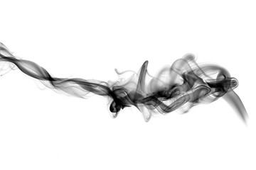 Image showing Puff of Abstract fume over the white