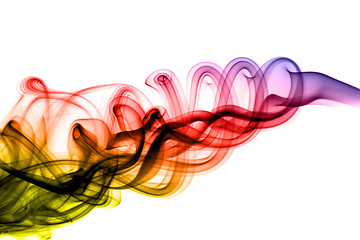 Image showing Magic puff of abstract colored smoke 