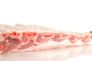 Image showing Tasty Uncooked pork ribs and meat