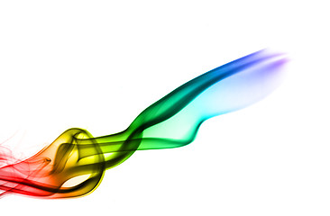 Image showing Gradient colored puff of abstract smoke 