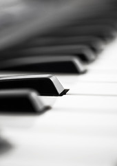 Image showing Extreme closeup of Piano