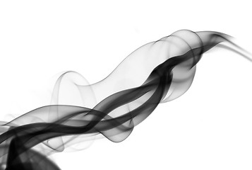 Image showing Abstract Smoke shapes over the white