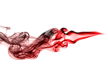 Image showing Abstract red smoke waves