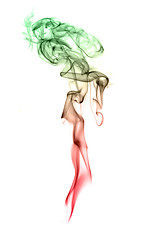 Image showing Colorful Magic Fume abstract over white