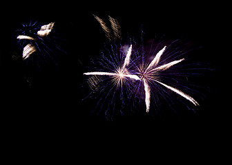 Image showing Fireworks in the sky at night