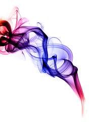 Image showing Blue and red colored fume abstract 