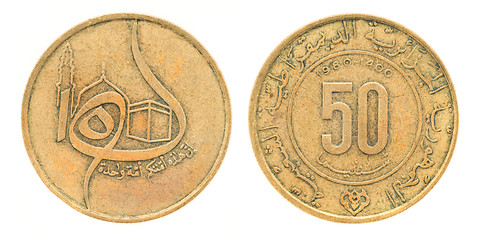 Image showing 50 Centimes - money of Algeria