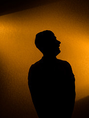 Image showing Studio shot - silhouette of man