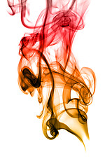 Image showing Abstract smoke curves on white