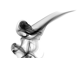 Image showing Abstract Puff of smoke over white 