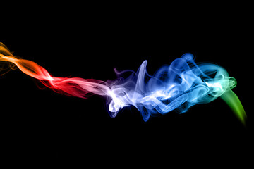 Image showing Puff of colorful Abstract fume
