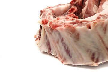 Image showing Raw meat and pork ribs isolated 