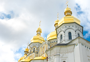 Image showing Kiev-Pecherskaya Laura. Golden domes 