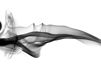 Image showing Abstract smoke shape on white 