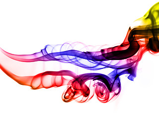 Image showing Colorful Abstract smoke pattern 
