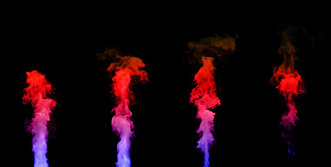 Image showing Abstract colored smoke shapes 