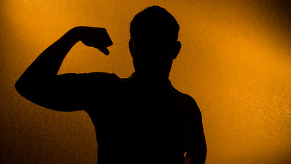 Image showing Strength and health - silhouette of man