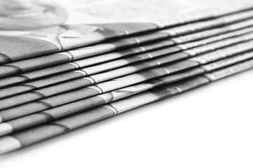 Image showing Stack of newspapers