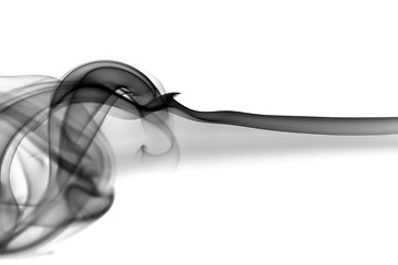 Image showing Abstract black smoke shape 