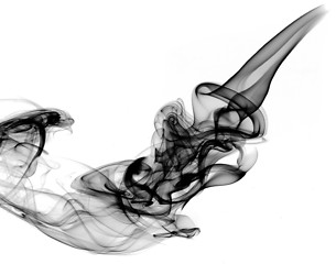 Image showing Abstract Fume on the white