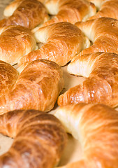 Image showing Tasty Breakfast - group of croissants