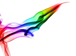 Image showing Gradient colored Abstract fume shapes