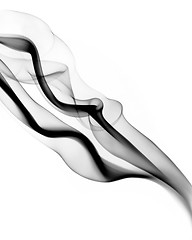 Image showing Black abstract fume shape 