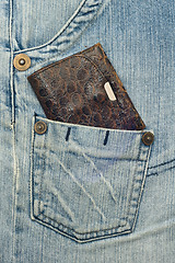 Image showing Purse and jeans